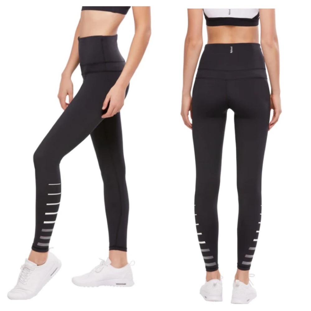 LilyBod Molly High Rise Legging Black Monochrome Stripes
